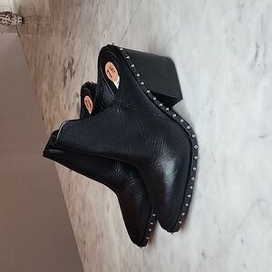 Black Studded Mule